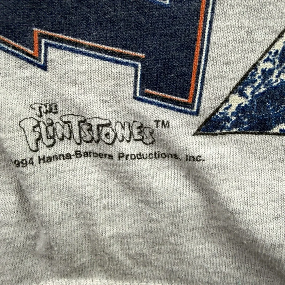 VTG Flintstones Baby Outfit Sz 9M Chicago Bears NFL Football '94 Romper USA Made